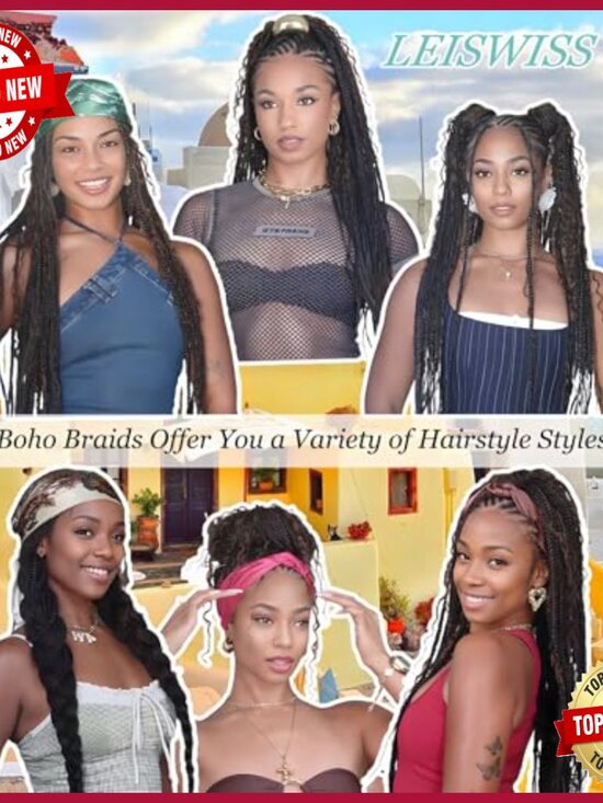 20 Inch Deep Wave Human Hair Extensions 150g Boho Braiding Bundles Amazon.com : Human Hair Braiding Hair Deep Wave 150g 20 Inch  main image 2